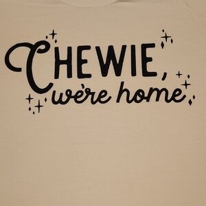 Comfort Colors Light Yellow Custom Disney Shirt "Chewie, We're Home", 3XL